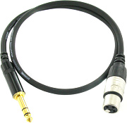 Cordial CFM 0,6 FV инструментальный кабель  XLR female/джек стерео 6,3 мм, 0,6 м, черный